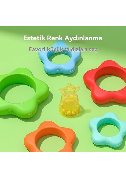Çocukların Rainbow Circle Stacking Music Game, Baby Puzzle Early Education, Baby 12 Ay, 6 Halka, Tumbler 0-3 Yaşlı (Yurt Dışından)