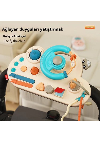 Bebek ve Çocuk Sürücü Tekerlekli Meşgul Tahta Montessori Ilk Eğitim Çoğunluklu Simülasyon Meşgul Tahta Çocuklar Sürücü Yöntemi Öğreniyor. (Yurt Dışından)