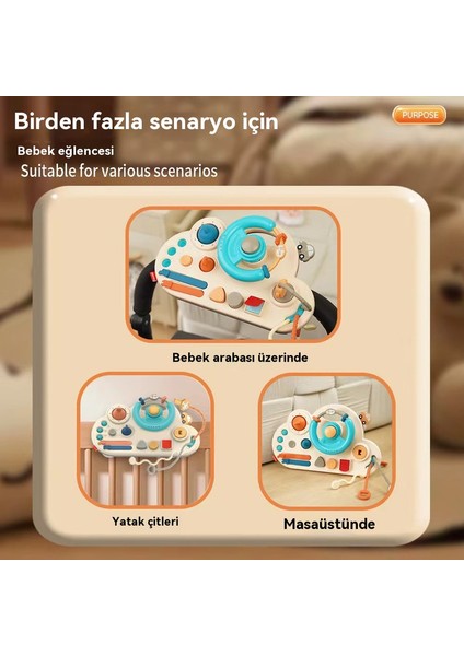 Bebek ve Çocuk Sürücü Tekerlekli Meşgul Tahta Montessori Ilk Eğitim Çoğunluklu Simülasyon Meşgul Tahta Çocuklar Sürücü Yöntemi Öğreniyor. (Yurt Dışından)