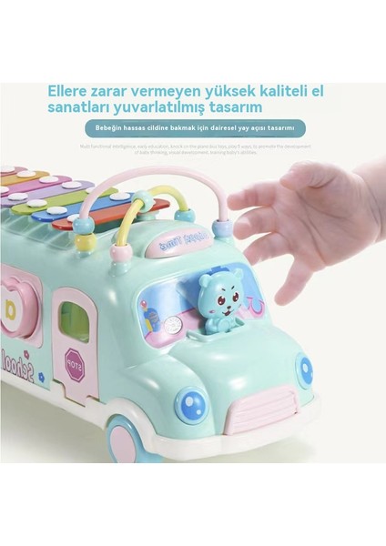 Sekiz Ton Bulmaca Bebek Için El Tapping Piyano, 2-In-1 Wooden Piano Aracı, 8 Aylık Çocukların Müzik Oyunu, Piyano (Yurt Dışından)