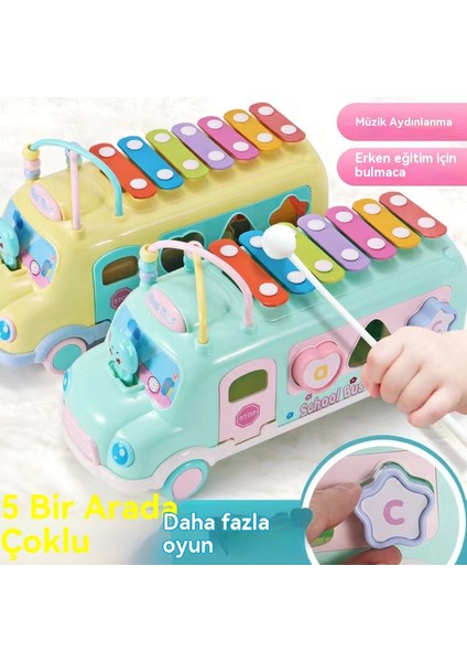 Sekiz Ton Bulmaca Bebek Için El Tapping Piyano, 2-In-1 Wooden Piano Aracı, 8 Aylık Çocukların Müzik Oyunu, Piyano (Yurt Dışından)