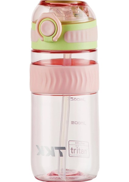 Tkk 550 ml Pipetli Bpa Içermeyen Taşıma Kulplu Tritan Su Matarası