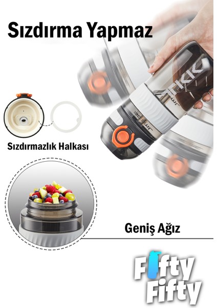 Tkk 550 ml Pipetli Bpa Içermeyen Taşıma Kulplu Tritan Su Matarası