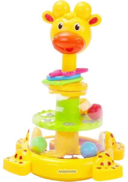 Bebek Girafa Basıyor, Top Oyuncağı Dönüyor, Top Rolling Baby Puzzle Ilk Eğitim 3 Çocuk Oyuncağı 1-2 Yaşında. (Yurt Dışından)