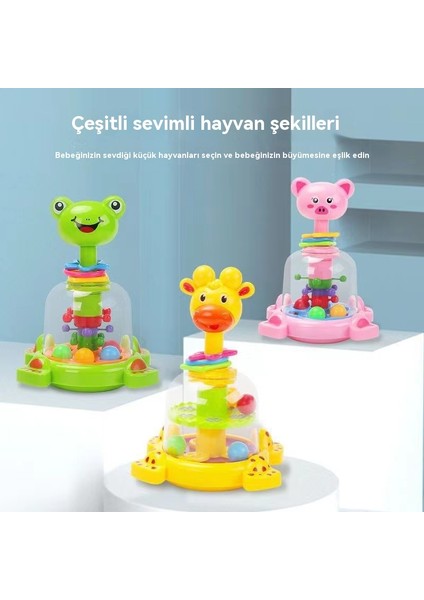 Bebek Girafa Basıyor, Top Oyuncağı Dönüyor, Top Rolling Baby Puzzle Ilk Eğitim 3 Çocuk Oyuncağı 1-2 Yaşında. (Yurt Dışından)