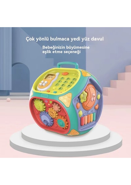 Çocukların Yedi Tarafından Çoğunluğu Bulmacası Patlama Davul, Çocuk ve Çocuk Polihedral Oyuncağı, Akıllı Ev Erken Eğitim Işığı (Yurt Dışından)