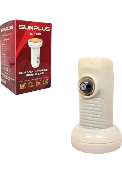 Lnb Tekli 0.1db 3D 4K Sunplus SP-100