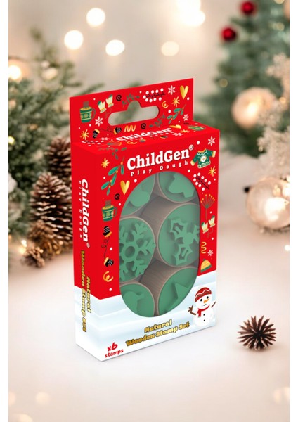 Ahşap Damga Yeni Yıl Set (6 Adet Damga)