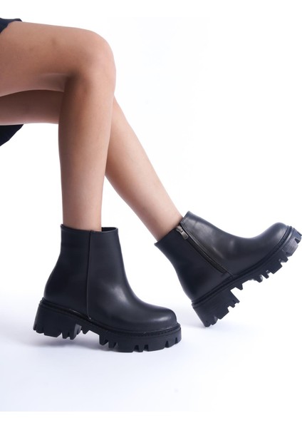 Kadın Fermuarlı Tırtıklı Kalın Taban Kışlık Kadın Ayakkabı fiyatları