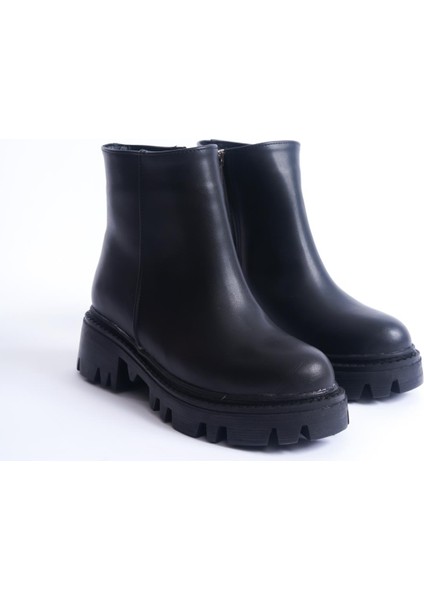 Kadın Fermuarlı Tırtıklı Kalın Taban Kışlık Kadın Ayakkabı fırsatları