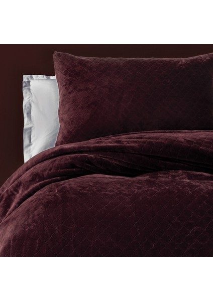 Belly Tek Kişilik Battaniye Yatak Örtüsü Set - Bordo fiyatları