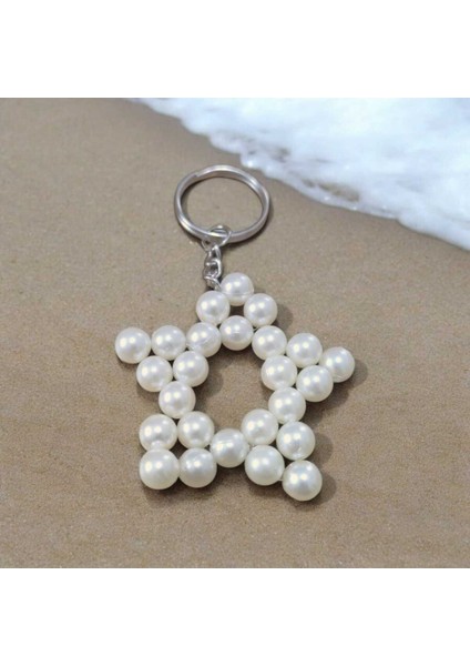 Yıldız Anahtarlık Renkli Inci Boncuk 50 Adet