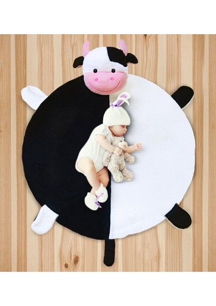 Peluşçu Dayı Sevimli Inek Bebek Oyun Halısı 120 cm Oyun Matı (%100 YERLI)