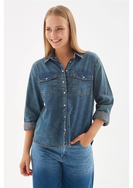 Denim Gömlek Mavi