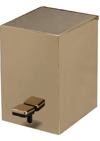 Pedallı Kare Çöp Kovası 3 Lt Gold 262X245X180 Mm