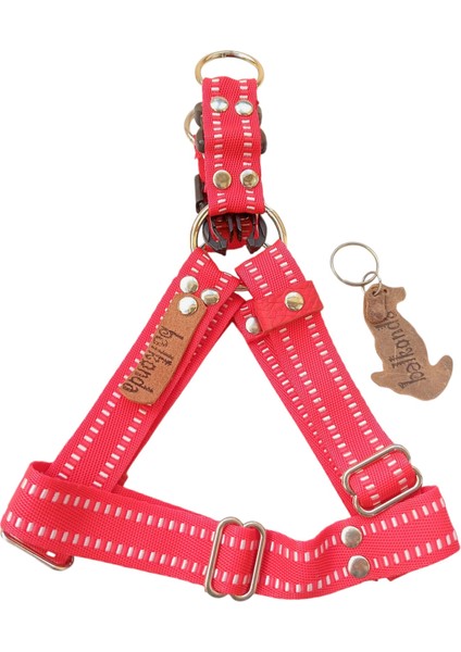 Köpek Göğüs tasması küçük ırk yumuşak kırmızı kolon göğüs ölçüsü:35-50cm ayarlamalı 5-15kg dog harnessGT3-41