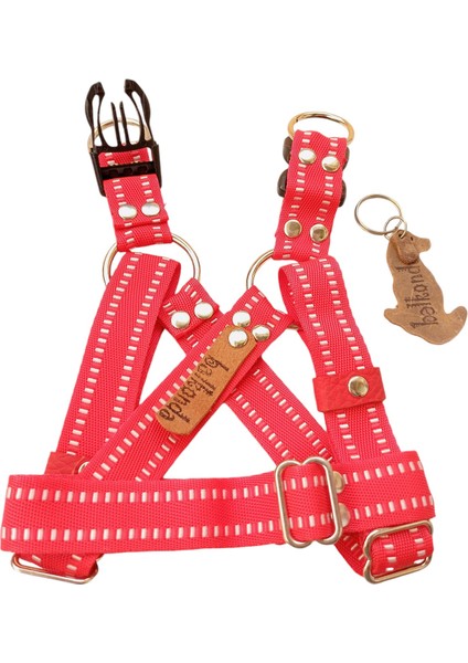 Köpek Göğüs tasması küçük ırk yumuşak kırmızı kolon göğüs ölçüsü:35-50cm ayarlamalı 5-15kg dog harnessGT3-41 fırsatları