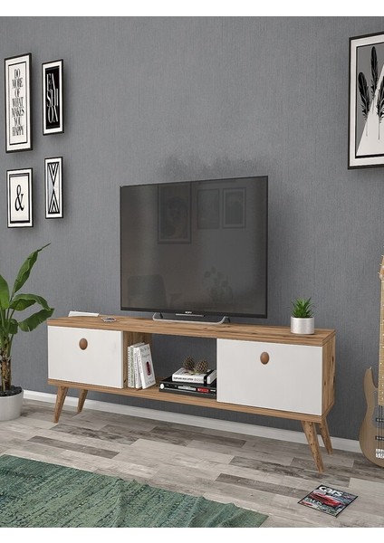 Eda Atlantik-Beyaz 140 cm Tv Ünitesi