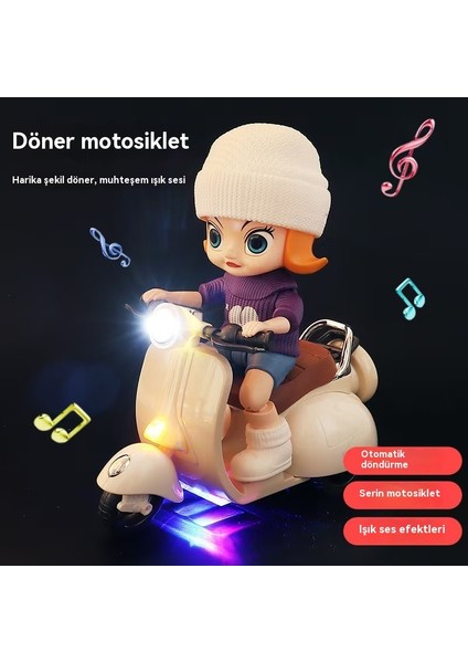 Geçici Kız Yetenekleri Gösteriyor, Motosiklet Dönüyor, Elektrik Oyuncak Oyuncağı, 360 Derece Çocukların Oyuncak Arabasını Dönüyor. (Yurt Dışından)