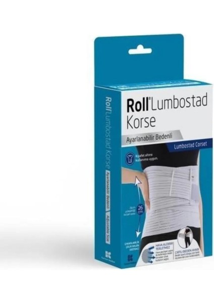 Lumbostad Ayarlanabilir Çelik Balenli Bel Korsesi