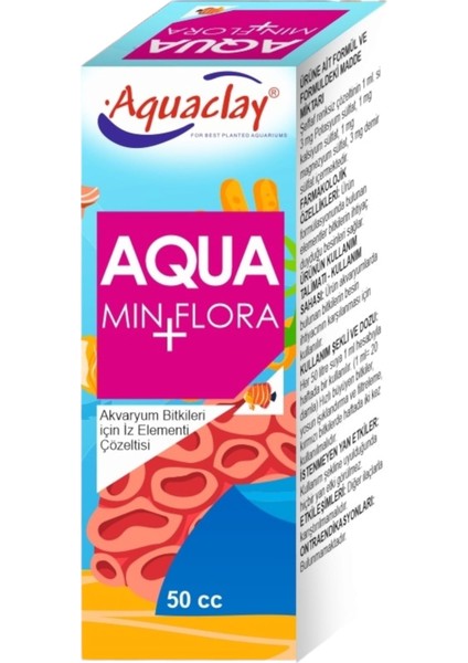 Aquaclay Min+Flora 50CC Akvaryum Bitkileri Için Iz Elementi Çözeltisi