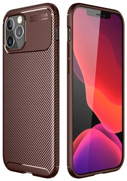 Apple iPhone 12 Pro Max Uyumlu Kılıf Negro Silikon Kapak, Kahverengi