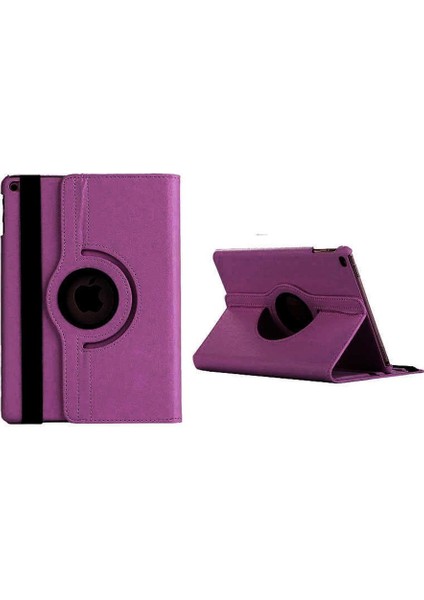 Apple iPad 10.2 2021 (9.nesil) Uyumlu Tablet Kılıfı 360 Dönebilen Standlı Kılıf, Mor