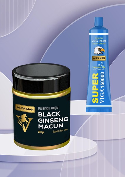 Black Ginseng Performans ve Güç Macunu 240 gr ve VGA 150000 Ge-Ciktirme Kremi