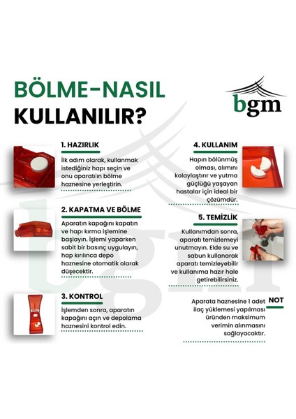Ilaç Ezme Aparatı ve Bölme Aparatı Yutma Güçlüğü Için 2’li Set