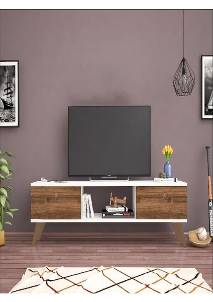 Eda Beyaz-Haliç 140 cm Tv Ünitesi