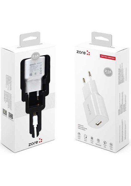 Metro Serisi ZR-TC01 Type-C 2 In 1 Şarj Seti