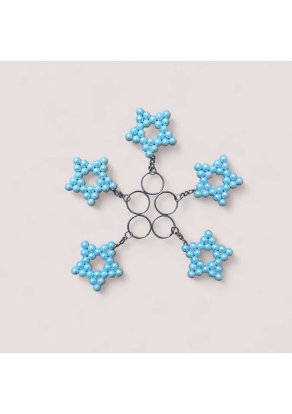 Yıldız Anahtarlık Renkli Inci Boncuk 50 Adet fiyatları