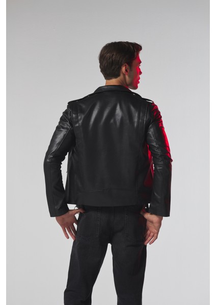 Siyah Erkek Deri Ceket modelleri