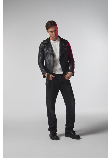 Siyah Erkek Deri Ceket fırsatları