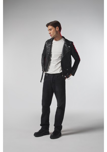 Siyah Erkek Deri Ceket