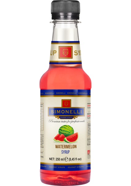 3'lü Şurup Seti (Karamel + Vanilya + Karpuz) Kahve ve Kokteyl Şurubu 3x250ml