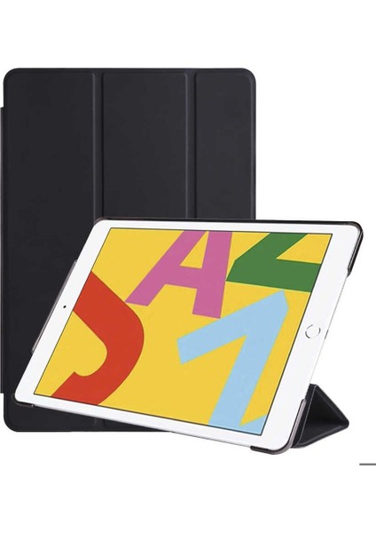Apple iPad 10.2 (8.nesil) Uyumlu Tablet Kılıfı Smart Cover Standlı Akıllı Kılıf, Siyah