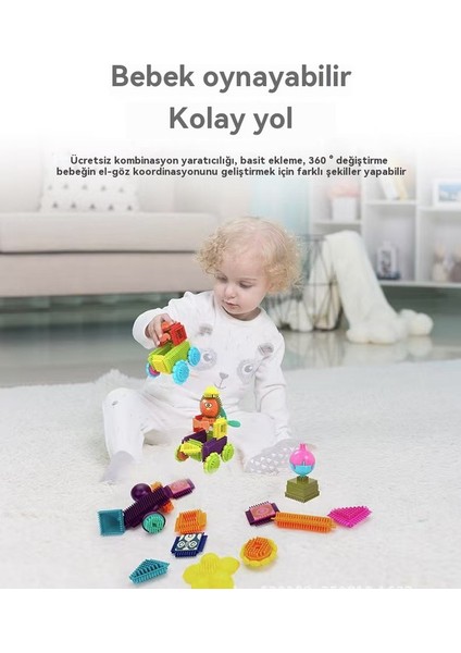 Newchi Sensory Mane Building Blocks Puzzle Assembly Büyük Particle Building Blocks Kindergarten Erken Eğitim Oyunları 3-6 Yaşlı 66P (Yurt Dışından) fiyatları