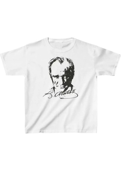 Çocuk Baskılı T-Shirt - Beyaz