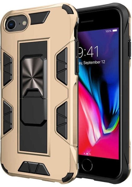 Apple iPhone 8 Uyumlu Kılıf Volve Kapak, Gold