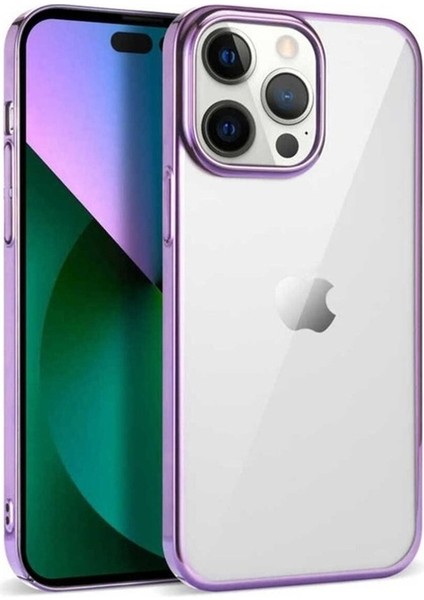 Apple iPhone 14 Pro Max Uyumlu Kılıf Pixel Kapak, Açık Mor