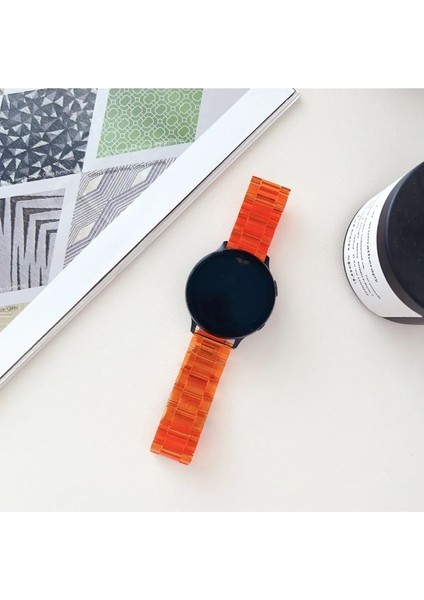 Huawei Gt2 46 mm / Gt2 Pro 46 mm (22 Mm) Uyumlu Kordon Silikon Transparan Şeffaf Spor Kayış Turuncu fiyatları