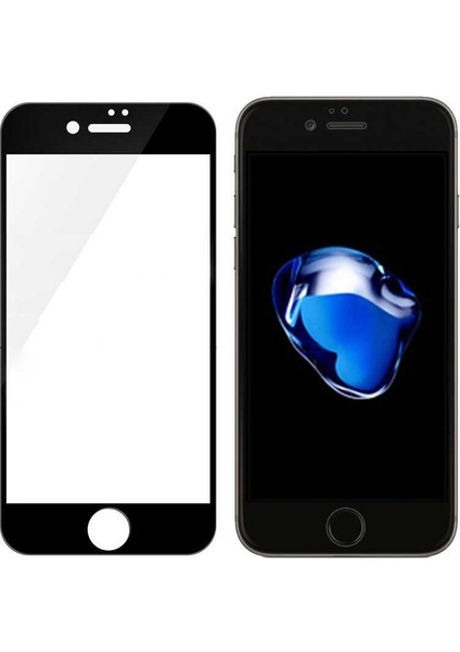 iPhone 7 Uyumlu 3D Muzy Temperli Cam Ekran Koruyucu - Siyah