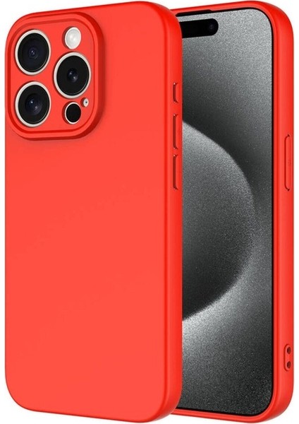 Apple iPhone 15 Pro Max Uyumlu Kılıf Mara Lansman Kapak, Kırmızı
