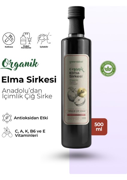 Greenlabel Organik Elma Sirkesi 500ML