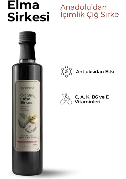 Greenlabel Organik Elma Sirkesi 500ML