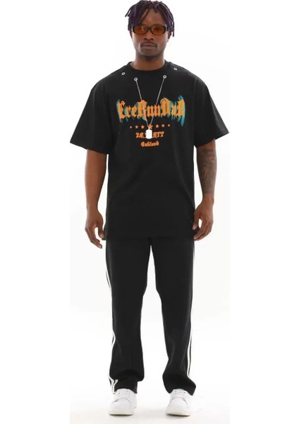 Oversize Kolye Dahil T-Shirt - Siyah modelleri
