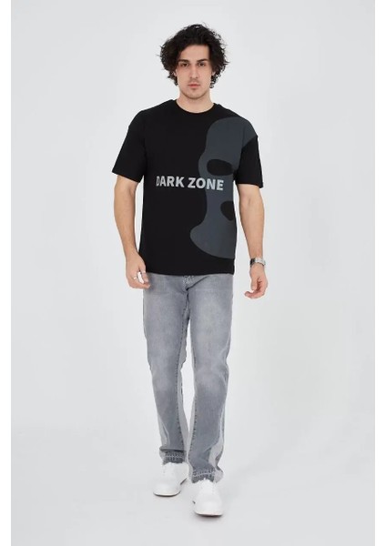 Erkek Baskılı T-Shirt - Siyah fiyatları