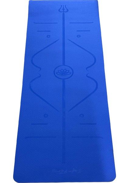 Tpe Yoga Pilates Matı 6 mm Hizalamalı (Ithal) Çift Renk Mavi fiyatları
