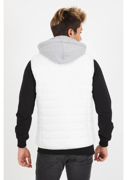 Erkek Bakır Çıkarılabilir Kapüşonlu Şişme Mont